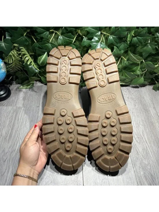 ECCO Track 25 Hydromax Black Chelsea Boot Water Repellent EU 50 Size 16- 16.5 US - Picture 8 of 10